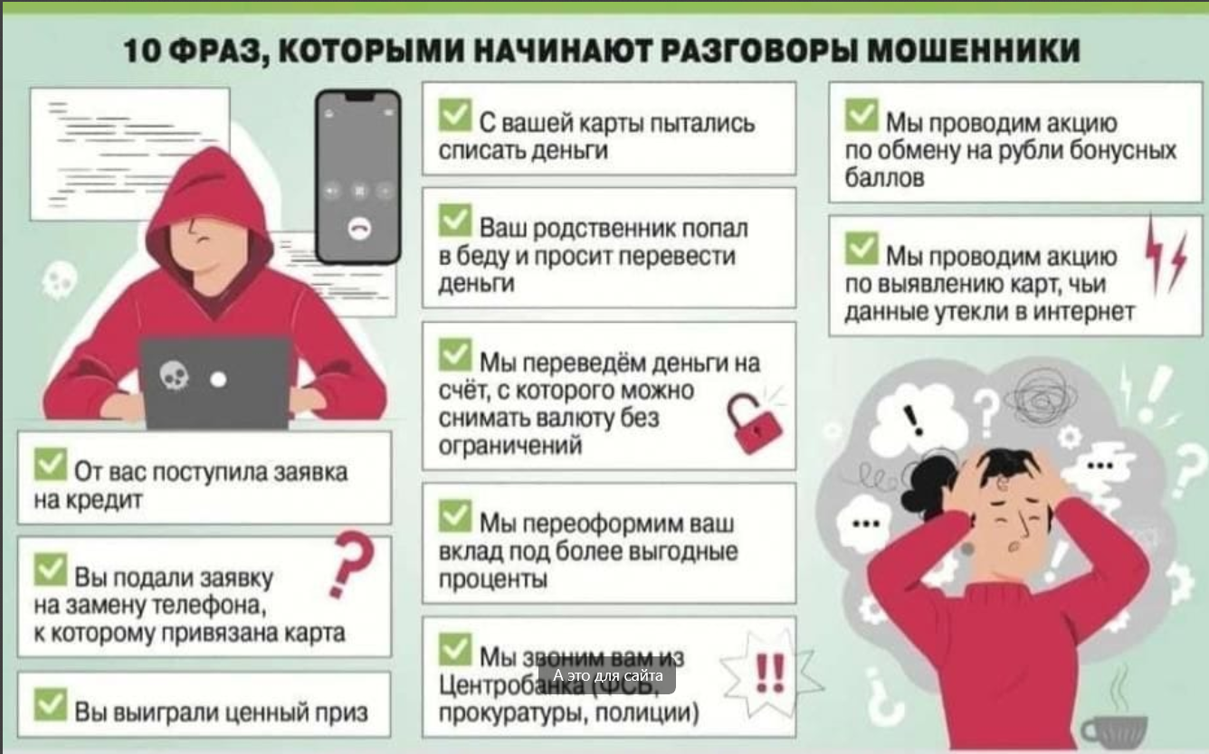 ТОП фраз, используемых телефонными мошенниками